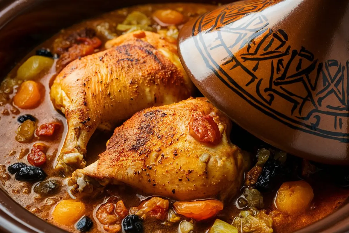 Moroccan-Spiced Crock Pot Chicken Tagine