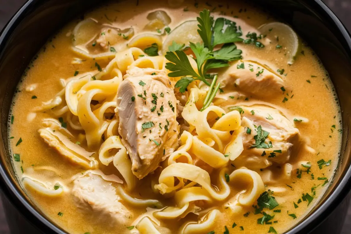    Creamy Crock Pot Chicken Noodle Soup
