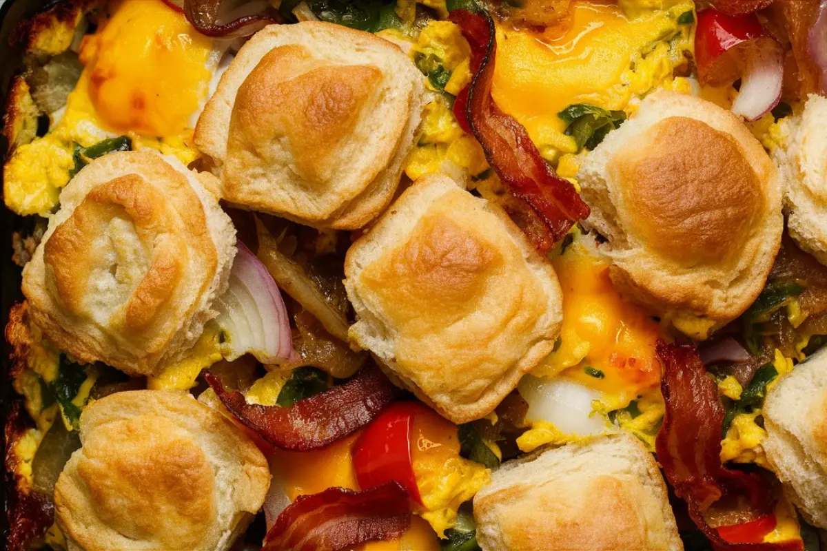 Breakfast Casserole with Biscuits