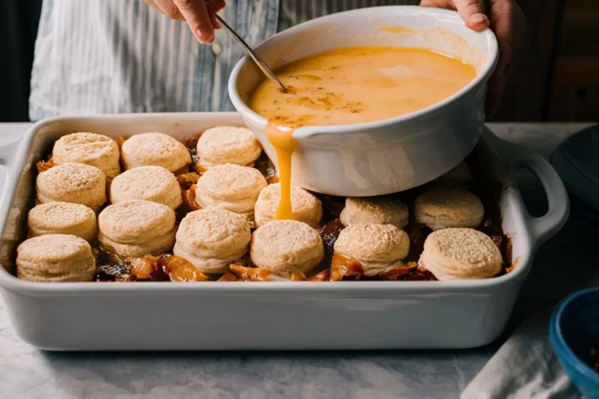 Breakfast Casserole with Biscuits