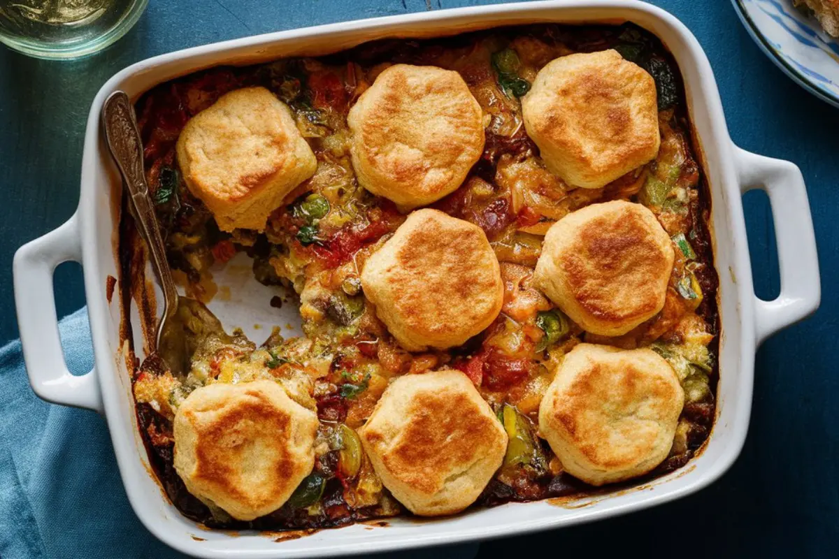 Breakfast Casserole with Biscuits