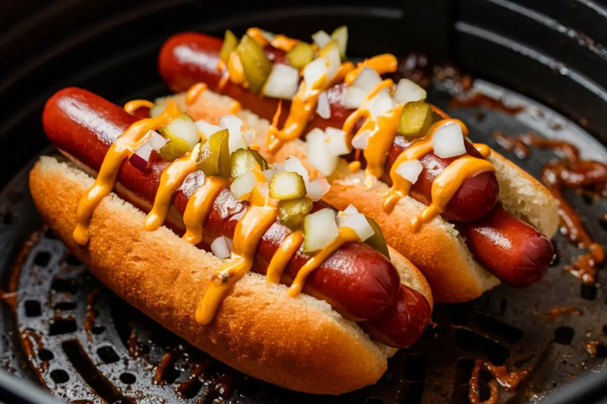 How to air fry hot dogs without buns