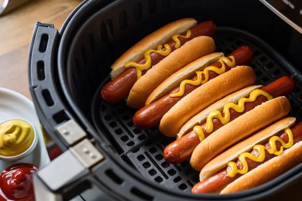 How long do you cook hot dogs in an air fryer?